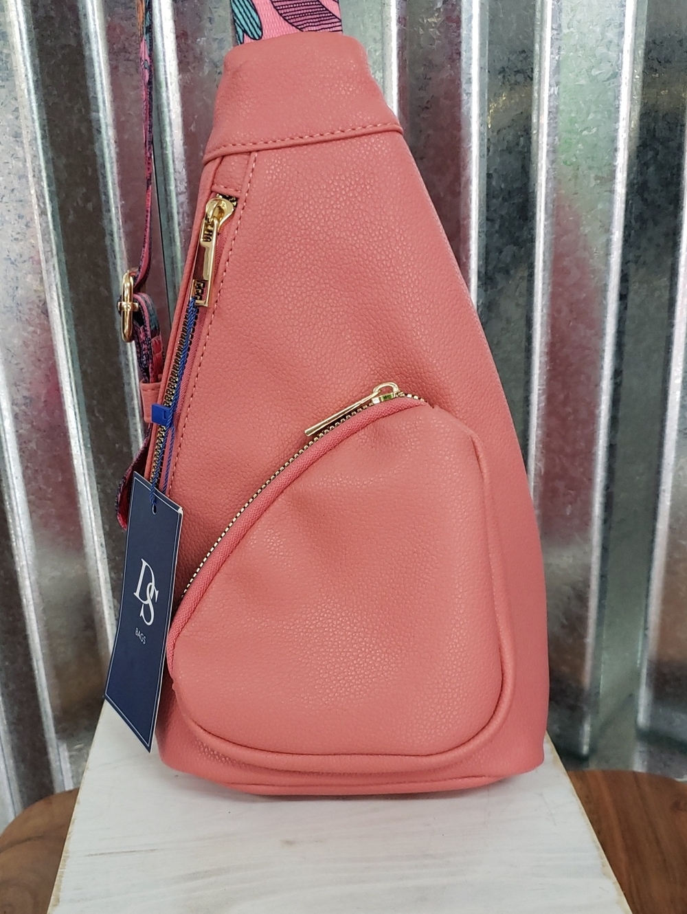 DS Coral Pink Sling Bag - Women's Crossbody